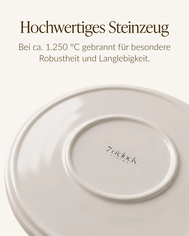 Geschirrset Cremeweiß | Nia