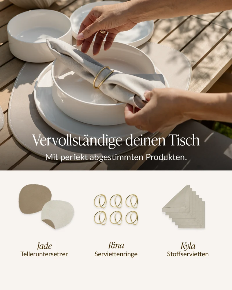 Geschirrset Cremeweiß | Nia