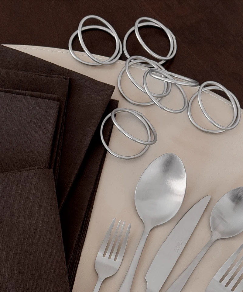 Serviettenringe Silber 6er Set | Rina
