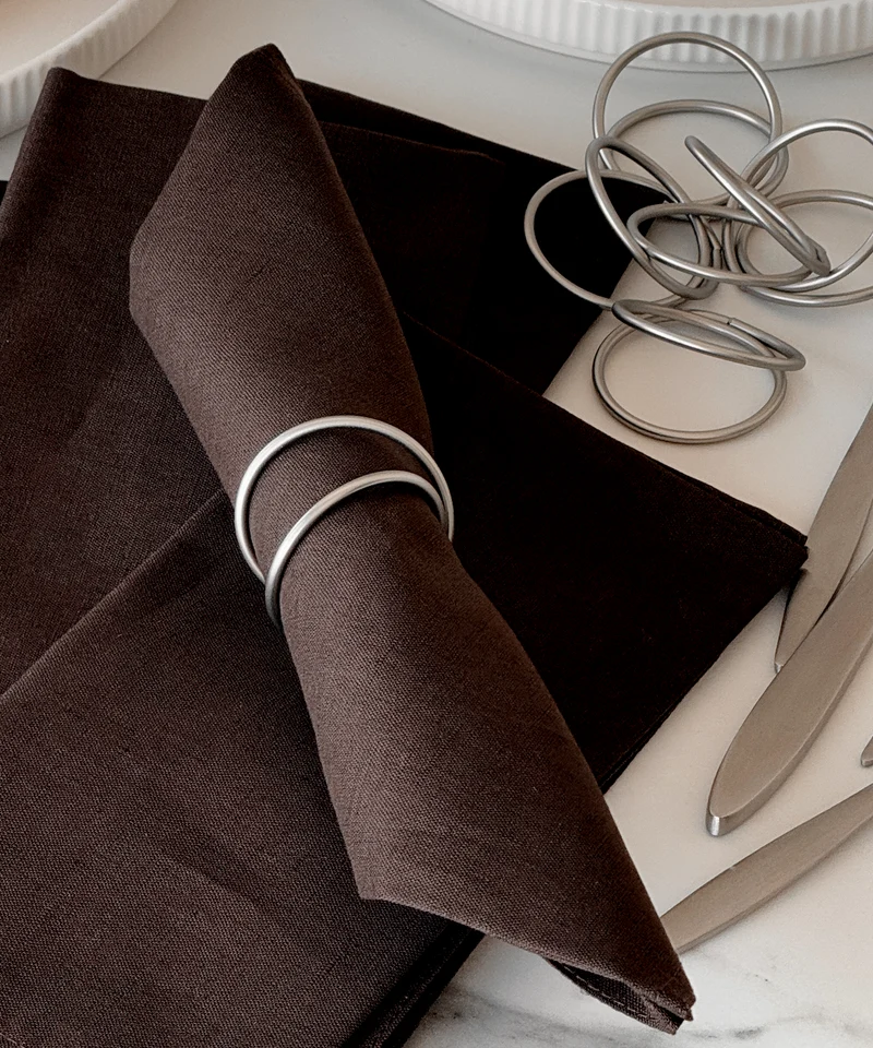 Serviettenringe Silber 6er Set | Rina