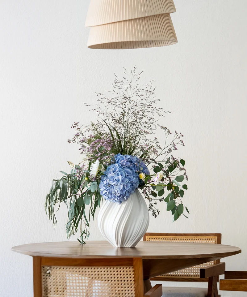 Große Keramik Vase Cremeweiß | Flora