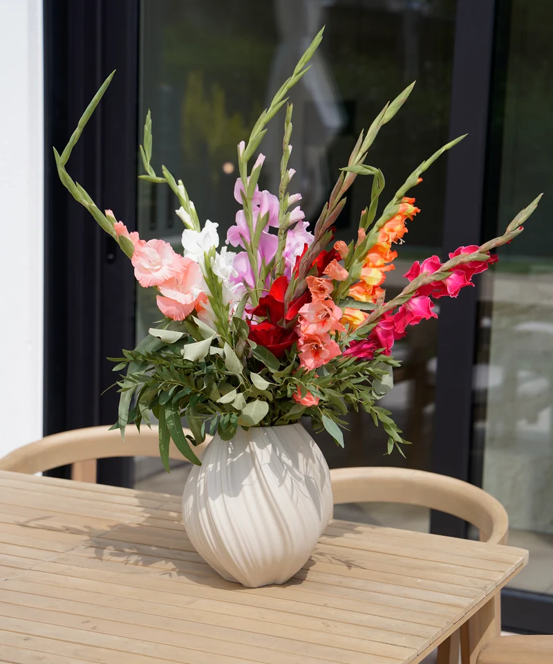 Große Keramik Vase Cremeweiß | Flora