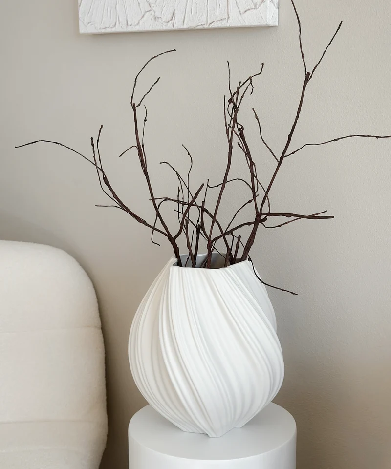 Große Keramik Vase Cremeweiß | Flora