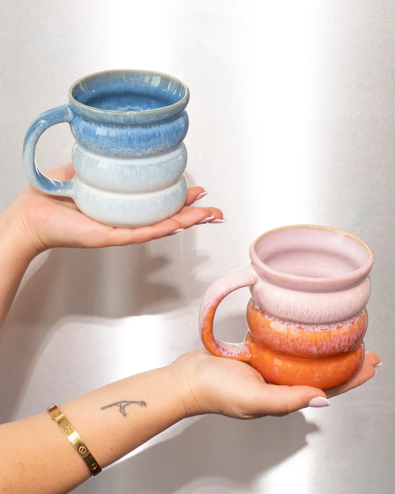 Ombra Tasse groß bubble dunkelblau hellblau