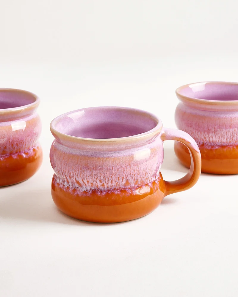 Ombra Tasse klein bubble rosa orange 4er-Set