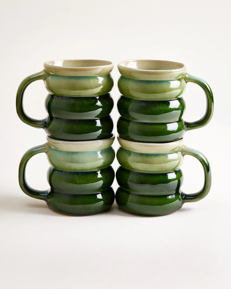 Ombra Tasse groß bubble grün dunkelgrün