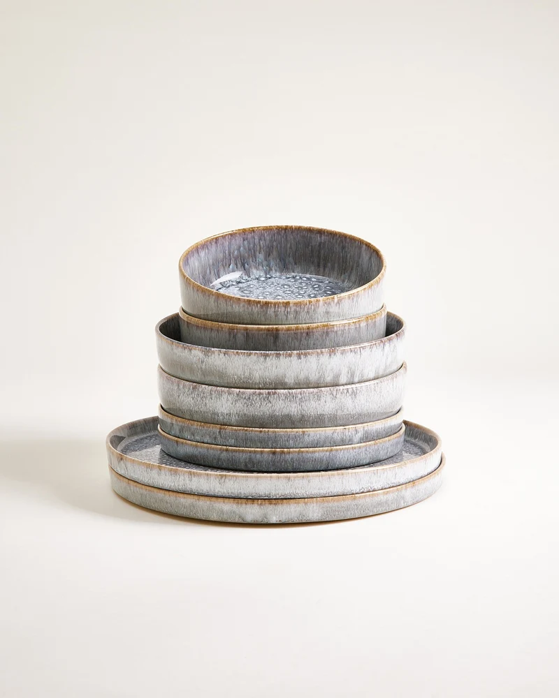 Cordoama Geschirr-Set modern grau 8-teilig