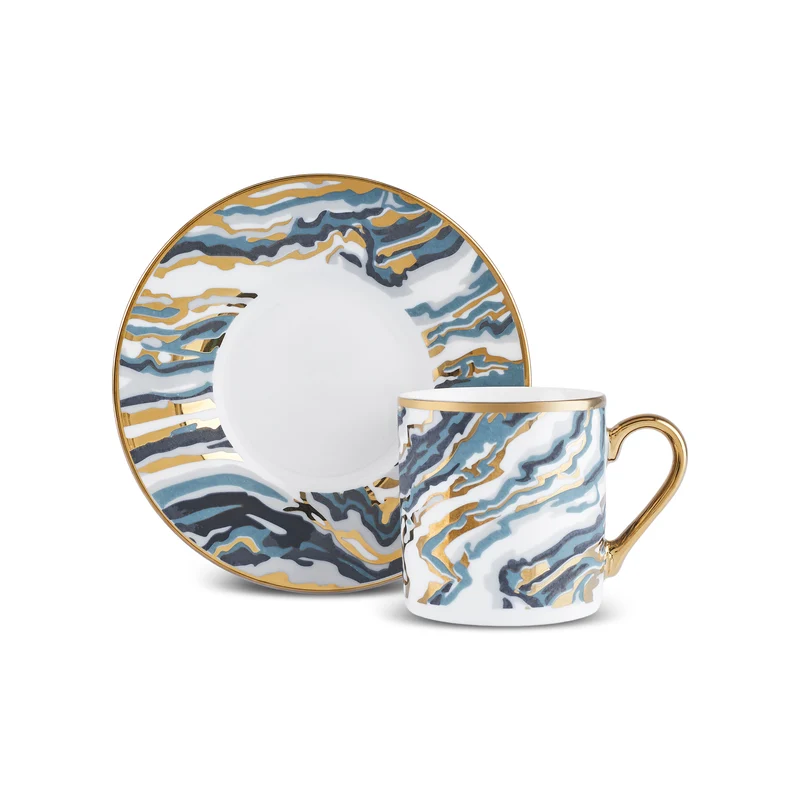 Karaca Ocean 6-teiliges Kaffeetassen-Set, 90ML