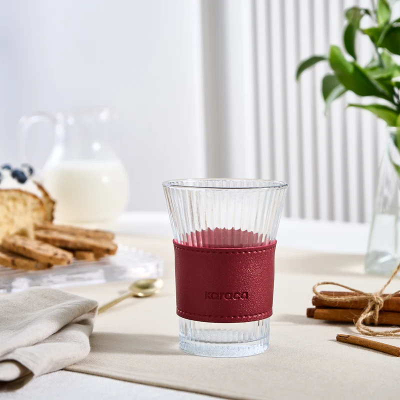 Karaca Leder Cool Touch Latte Glas 210ML Rot