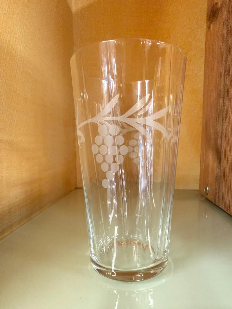Markgräflerglas mit Druck mit 0,25 l Eichstrich 6 tlg.