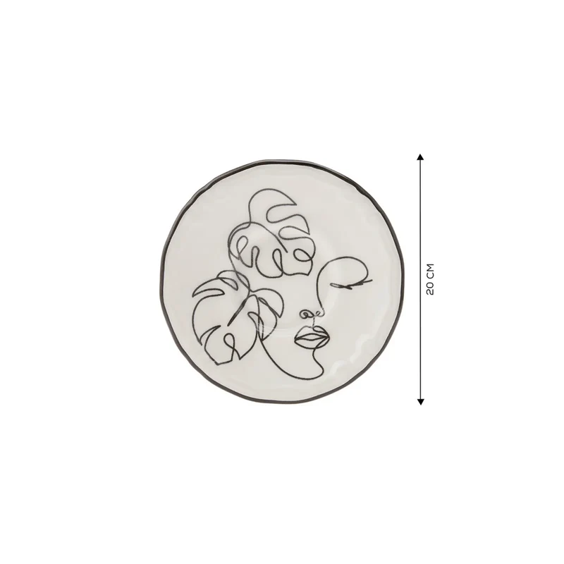 Karaca Face 6-teiliges Kuchenteller-Set