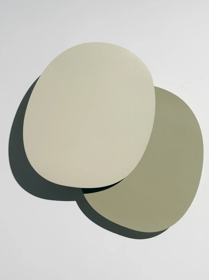 Placemats, sage/ creamgreen, set of 2
