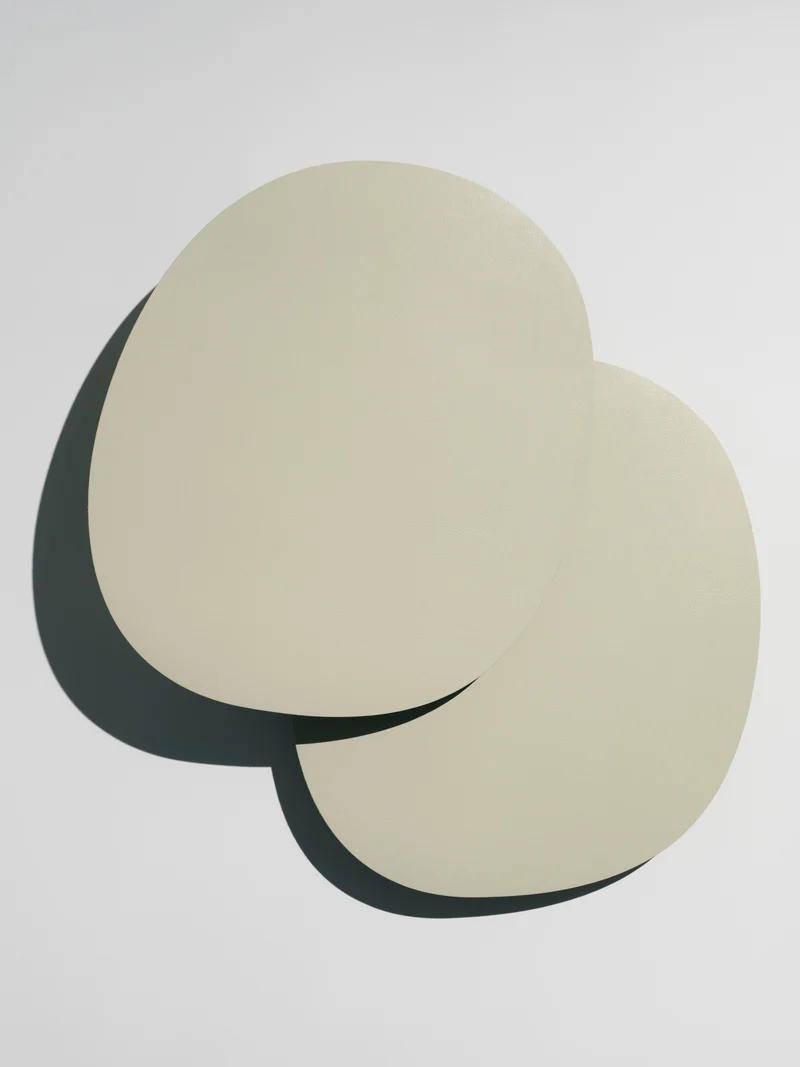 Placemats, sage/ creamgreen, set of 2