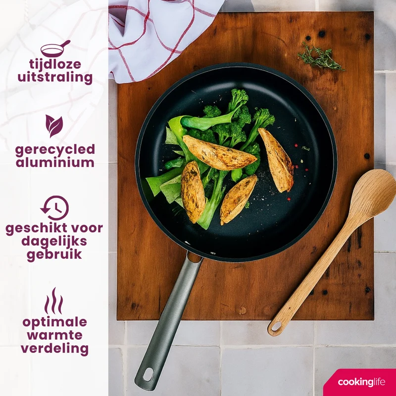 Cookinglife Bratpfanne ProForge Ø 24 cm – geeignet für alle Wärmequellen – keramische Antihaftbeschichtung