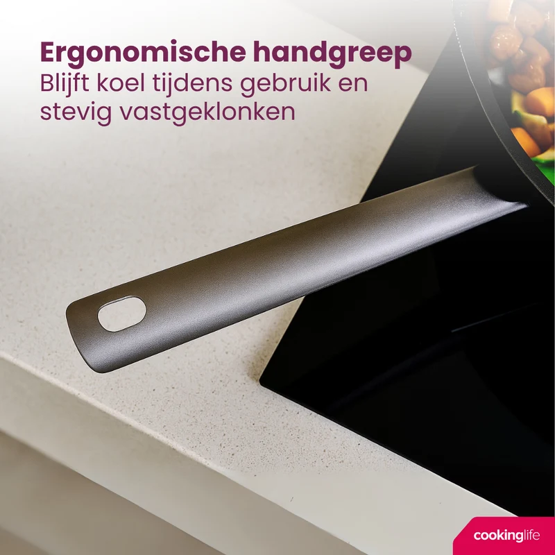 Cookinglife Bratpfanne ProForge Ø 24 cm – geeignet für alle Wärmequellen – keramische Antihaftbeschichtung