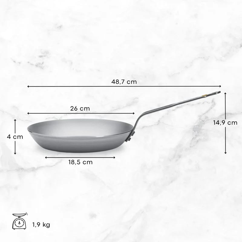 De Buyer Bratpfanne Mineral B Element - ø 26 cm - Ohne Antihaftbeschichtung