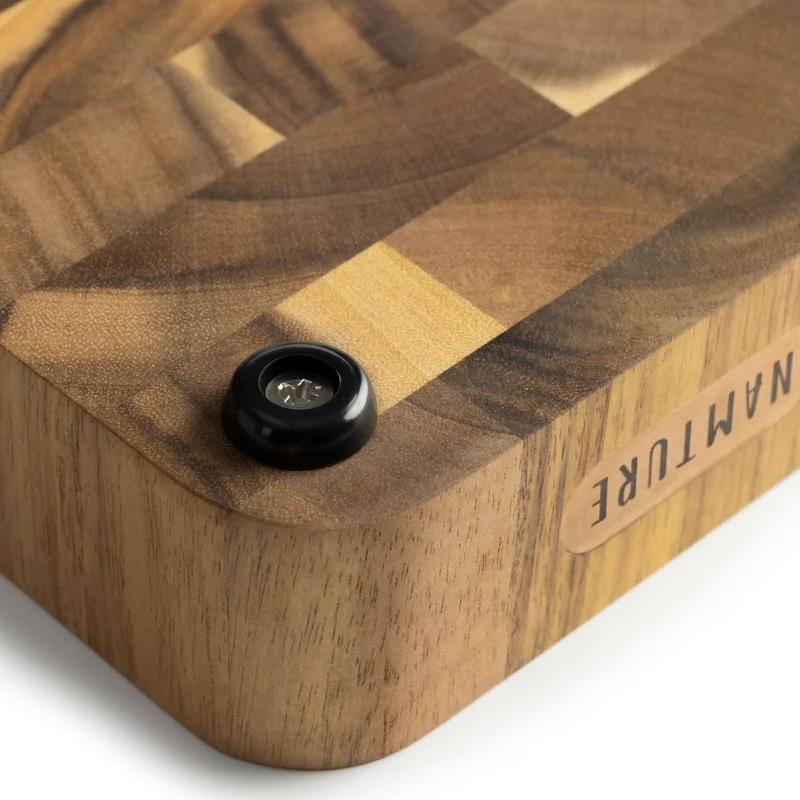 Namture Hackblock / Schneidebrett Akazie Classic - 45 x 30 cm - Holz Zubereitungsbrett