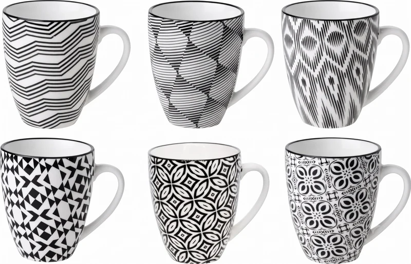 Cosy & Trendy Kaffeetassen Nikko Black 190 ml - 6 Stück