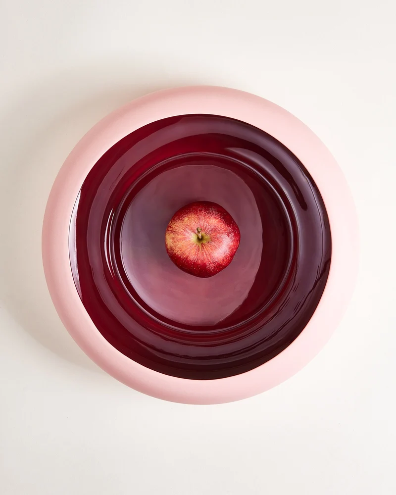 Alva Obstschale rosa bordeaux