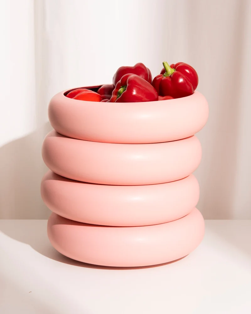 Alva Obstschale rosa bordeaux