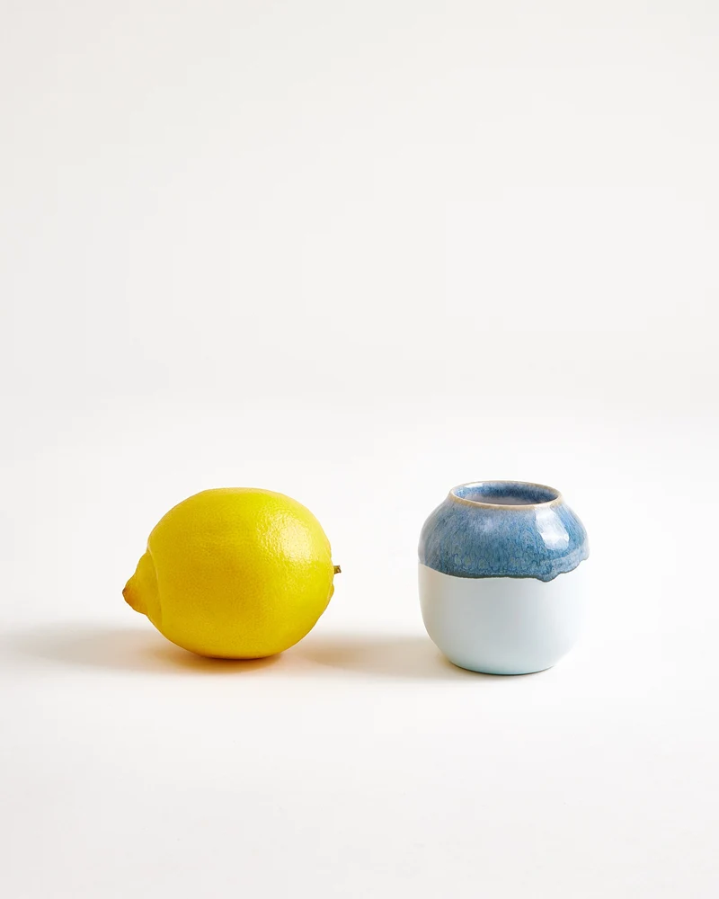 Coimbra Vase S graublau blau
