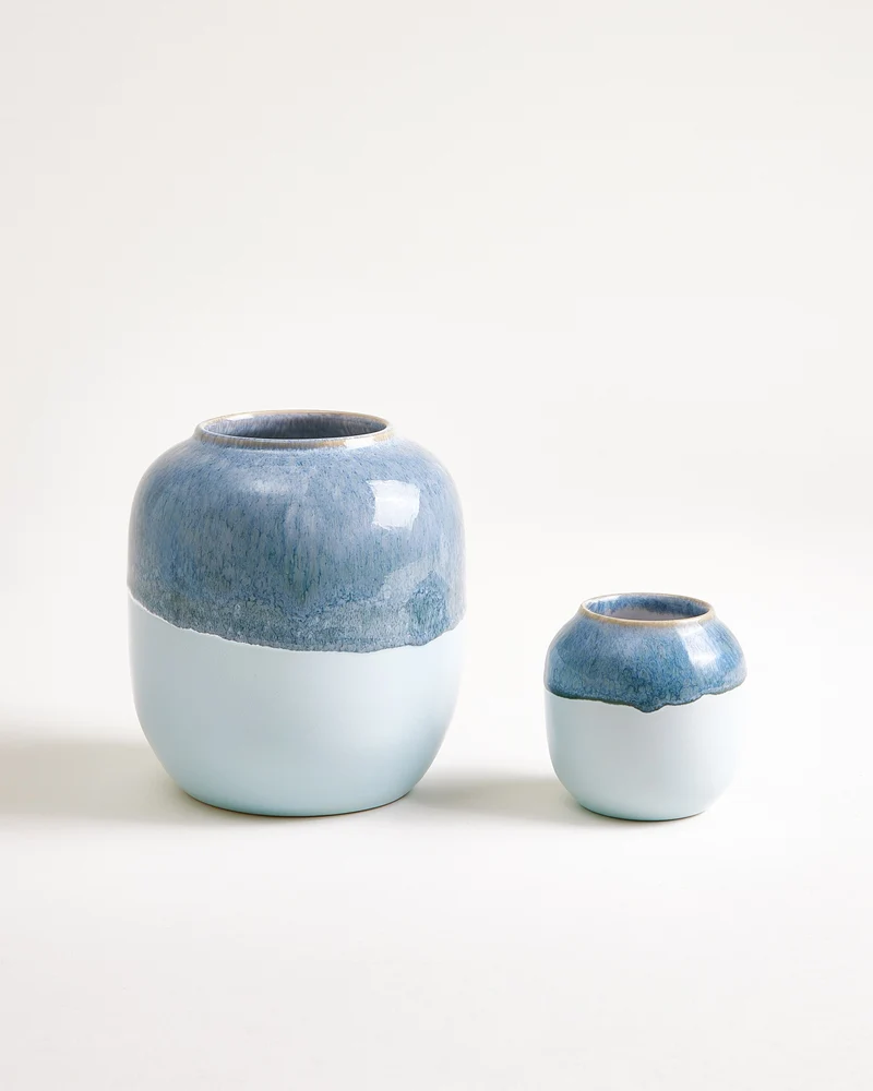 Coimbra Vase S graublau blau