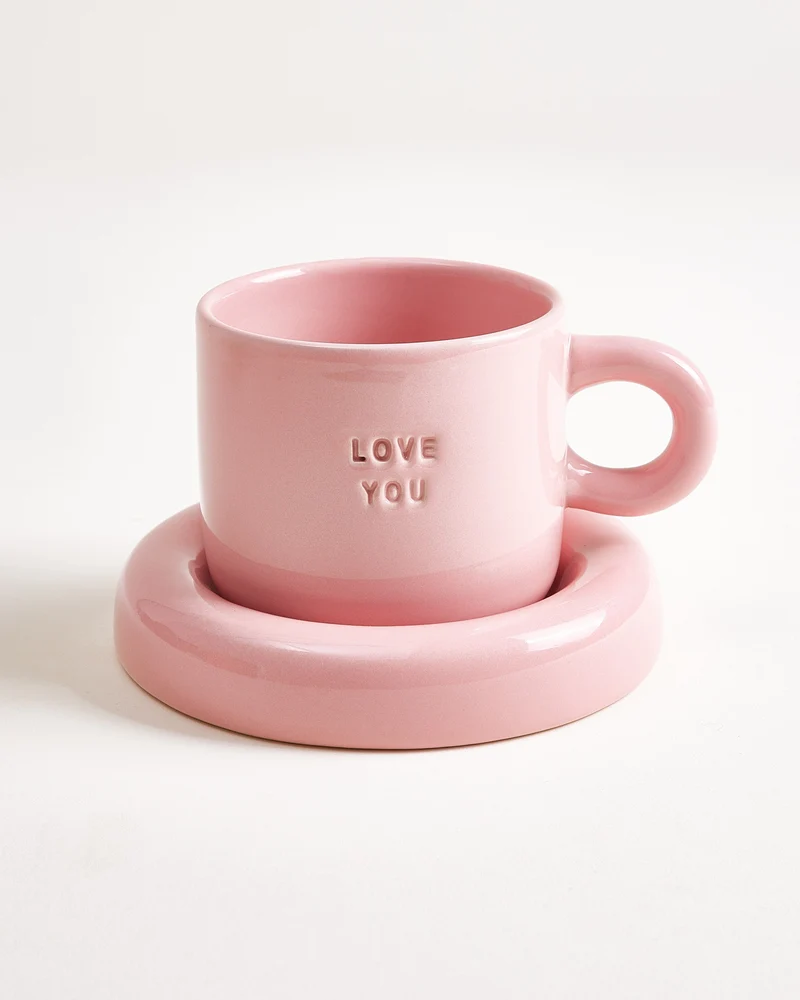 Seia Tasse & Untertasse Love rosa