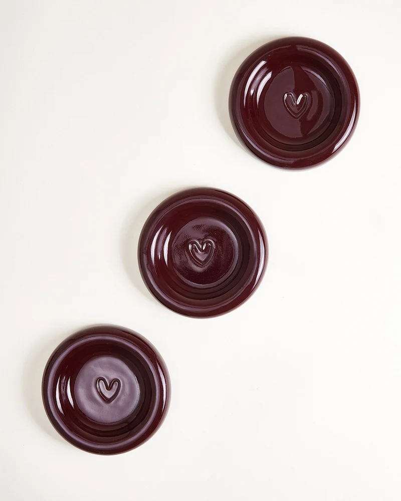 Seia Tasse & Untertasse Herz burgund