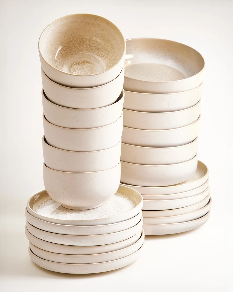 Lorosa Geschirr-Set modern sand 24-teilig