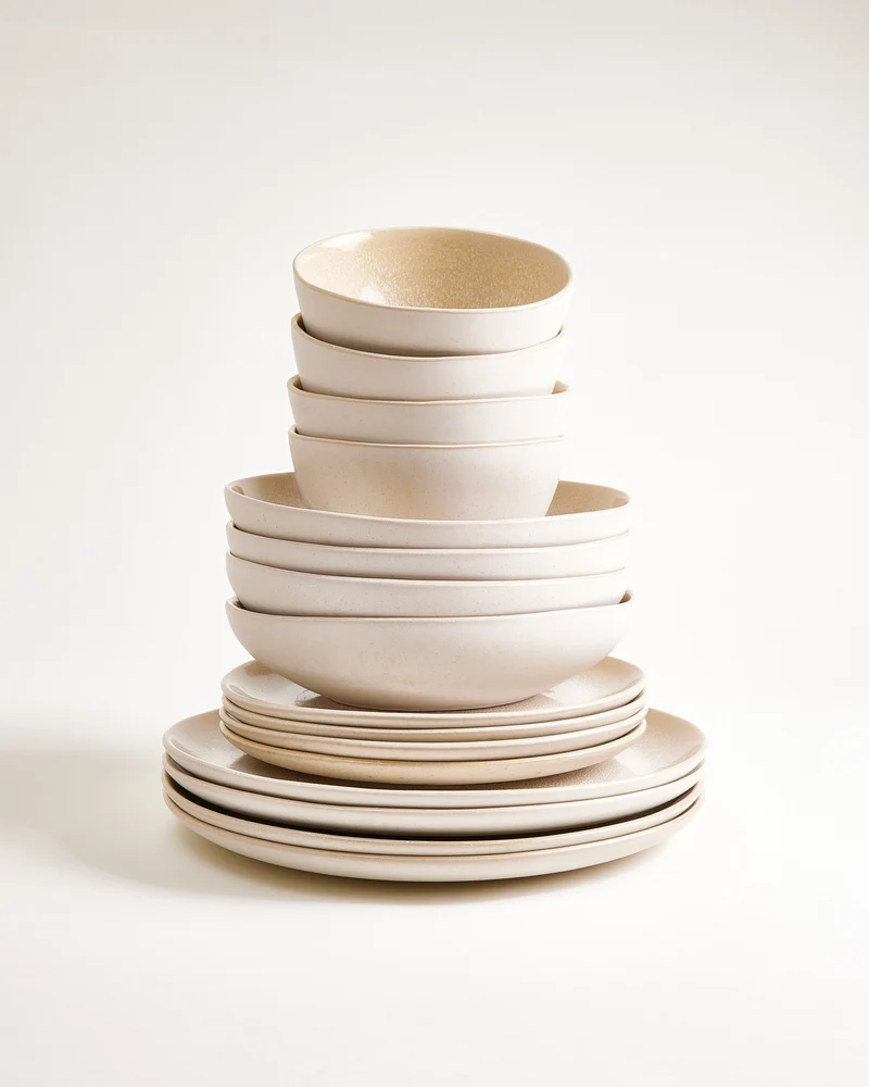 Lorosa Geschirr-Set classic sand 16-teilig