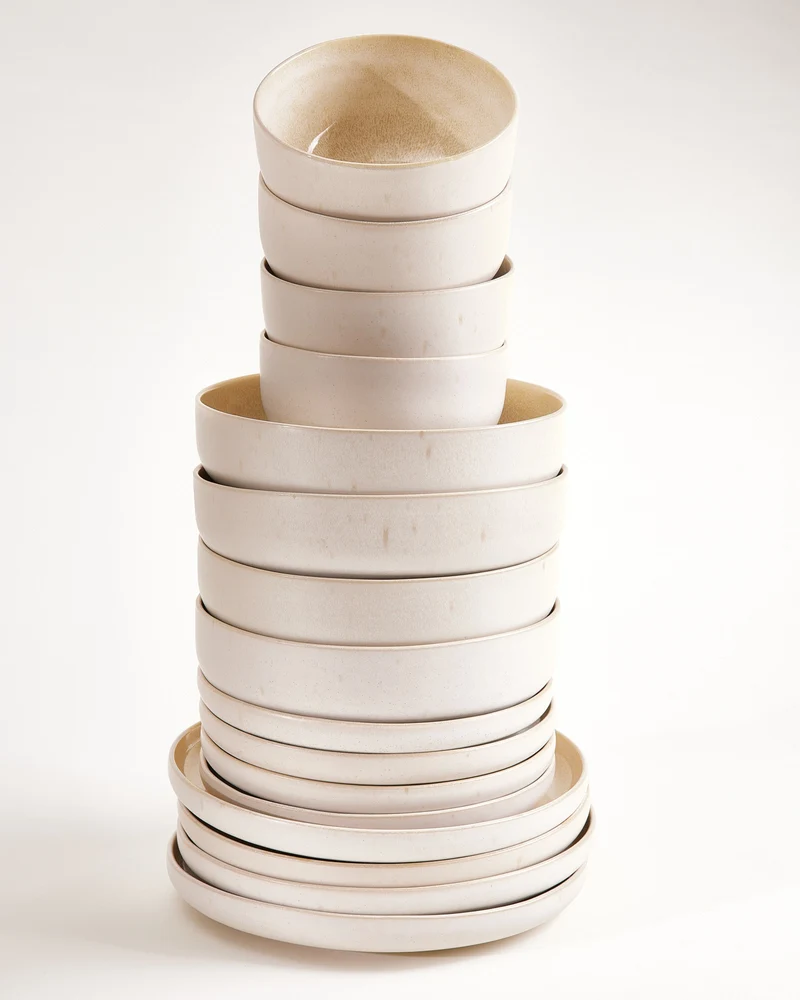 Lorosa Geschirr-Set modern sand 16-teilig