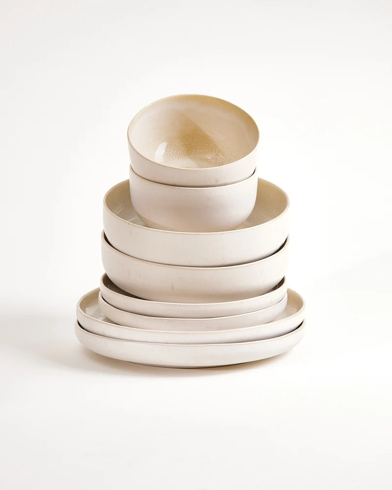 Lorosa Geschirr-Set modern sand 8-teilig