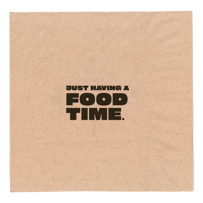 Tissue-Servietten "Food", 2-lagig, 1/4 Falz, naturbraun