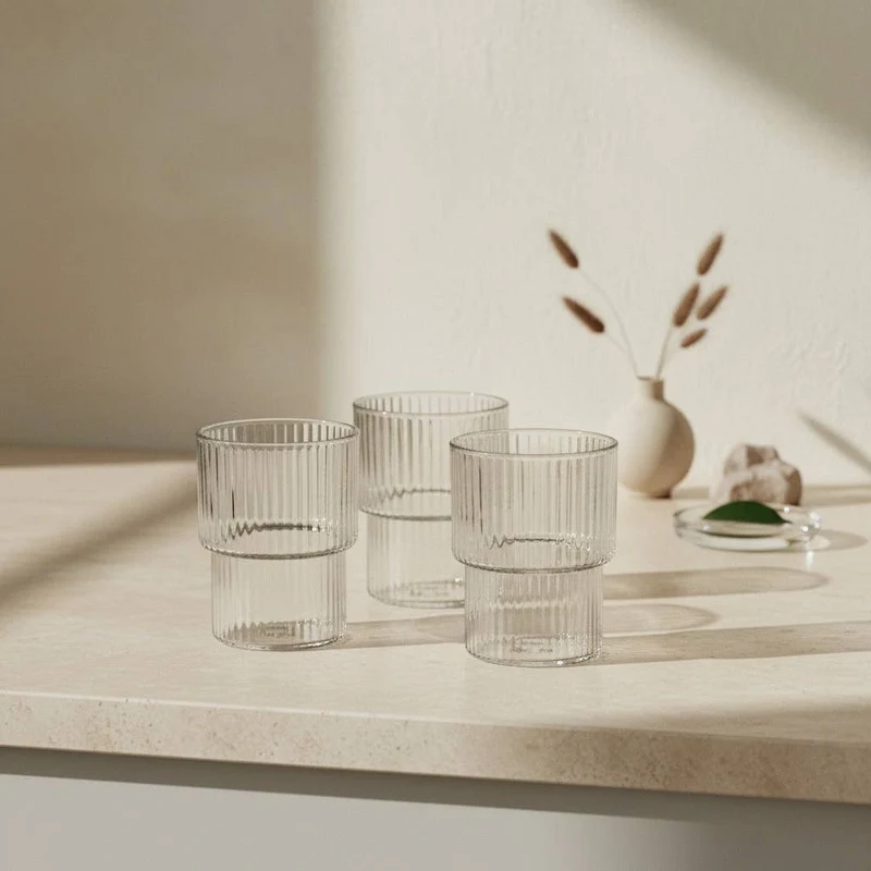 Trinkglas STRIPES, klar, 4er-Set