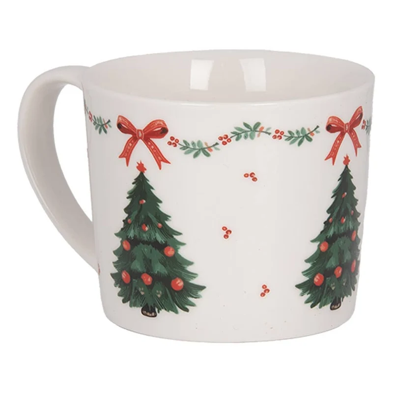 Becher Weihnachten 275 ml, weiße Keramik
