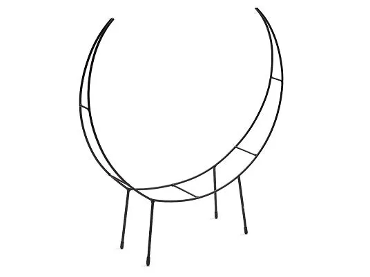 Metal Frame 'Moon' 38x10x44cm black