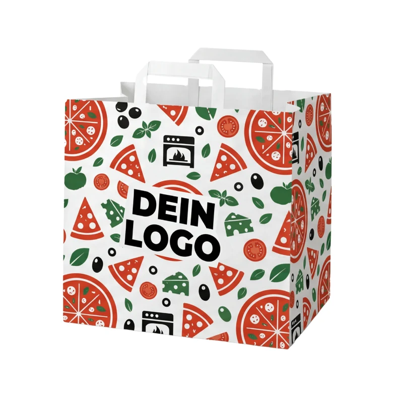 Papiertragetasche 26x17x25cm 1 - 4 farb. dein Design, ≤100% Druckfläche