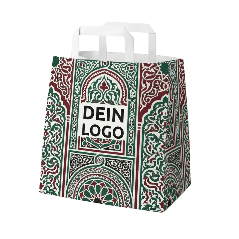 Papiertragetasche 32x22x24cm 1 - 4 farb. dein Design, ≤100% Druckfläche