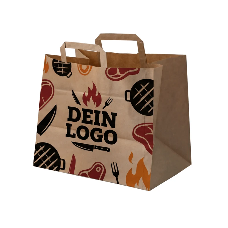 Papiertragetasche 32x17x27cm 1 - 4 farb. dein Design, ≤50% Druckfläche