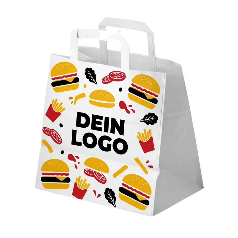 Papiertragetasche 32x17x27cm 1 - 4 farb. dein Design, ≤50% Druckfläche