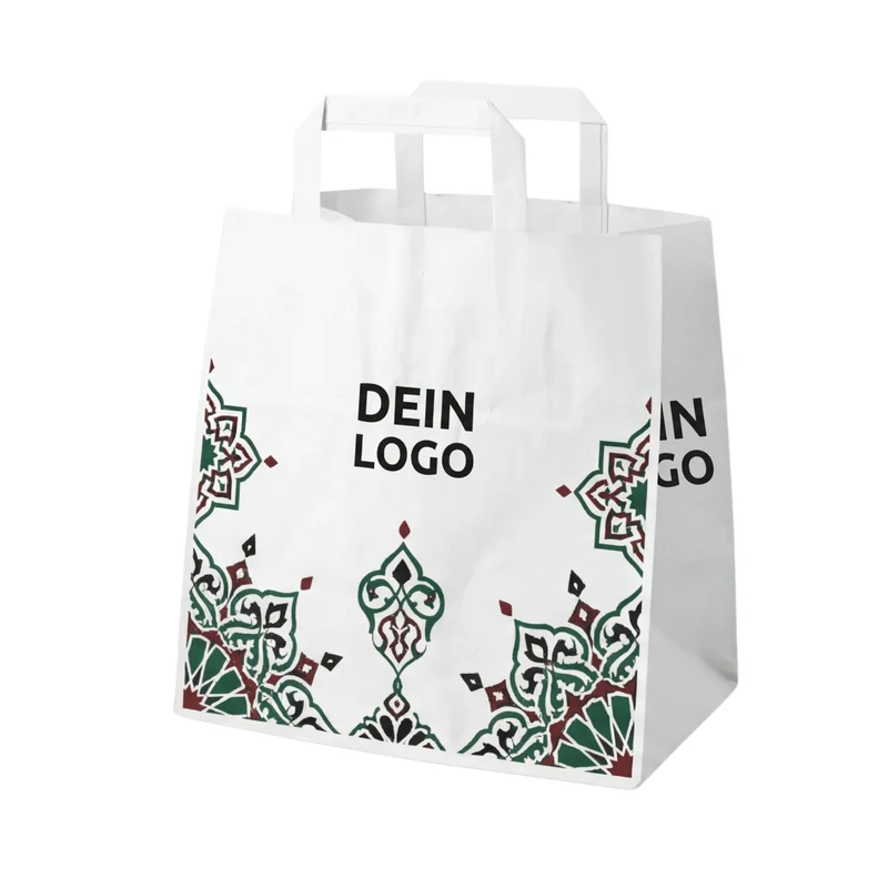 Papiertragetasche 32x22x24cm 1 - 4 farb. dein Design, ≤30% Druckfläche