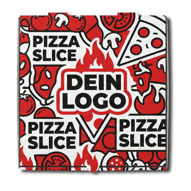 New York Pizzakarton Weiß 1 - 4 farb. dein Design, ≤100% Druckfläche