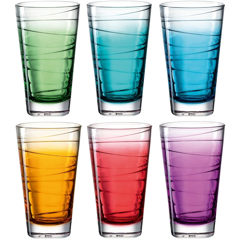 Trinkglas VARIO STRUTTURA 280 ml Farbverlauf 6er-Set