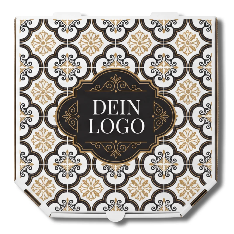 Treviso Pizzakarton Weiß 1 - 4 farb. dein Design, ≤100% Druckfläche