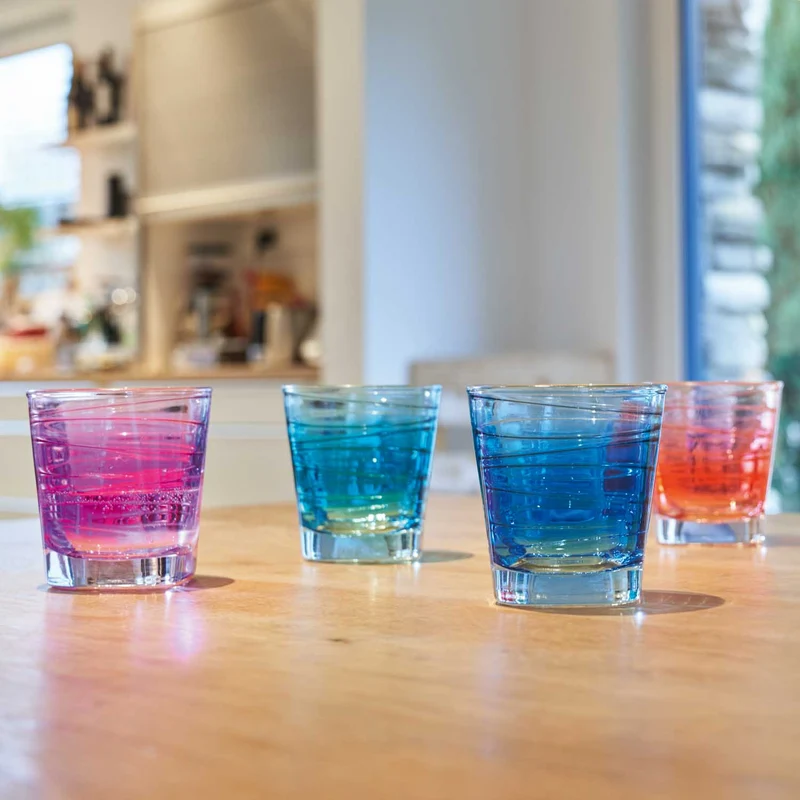 Trinkglas VARIO STRUTTURA 250 ml türkis 6er-Set