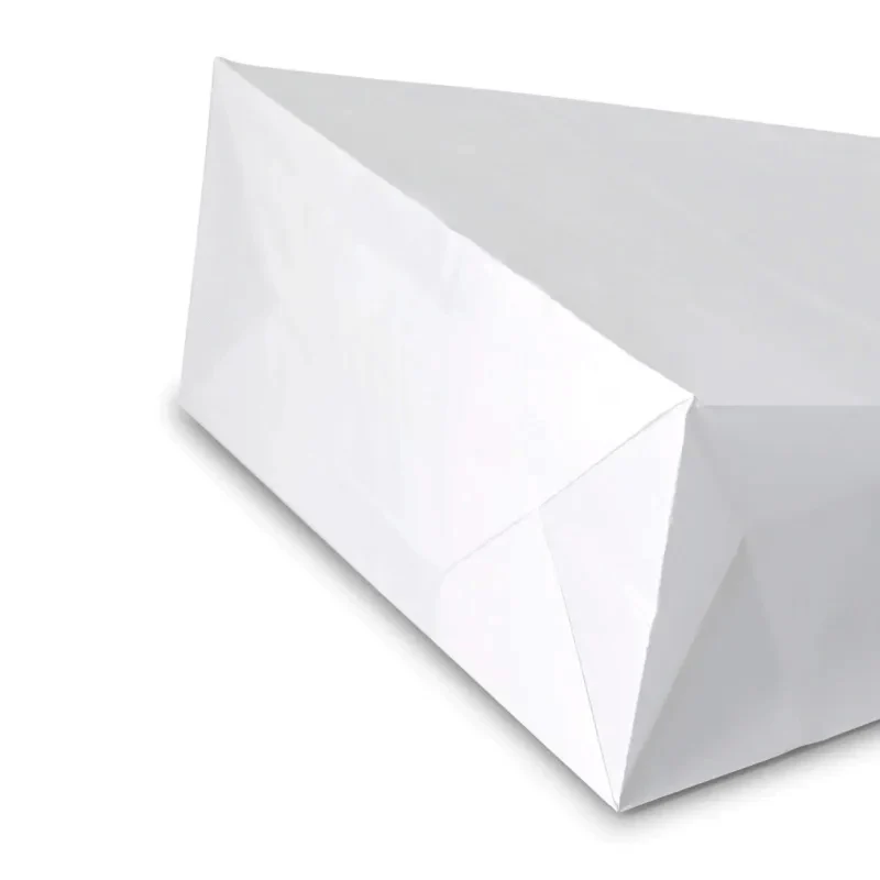 250x Papiertragetaschen 18x8x22cm Kraftpapier weiß 70g/m XS