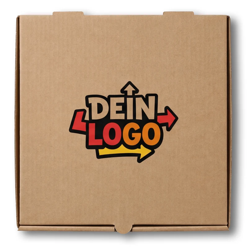 New York Pizzakarton Braun 1 - 4 farb. dein Design, ≤35% Druckfläche
