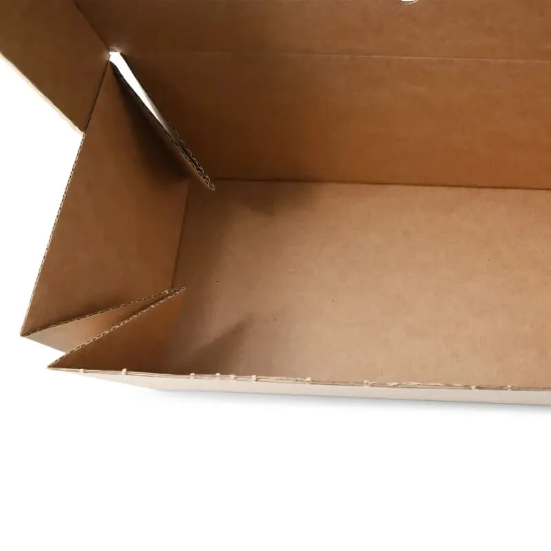 100x Burgerbox doppelt faltbar Kraftkarton braun 24,4 x 12,2 x 10,2cm
