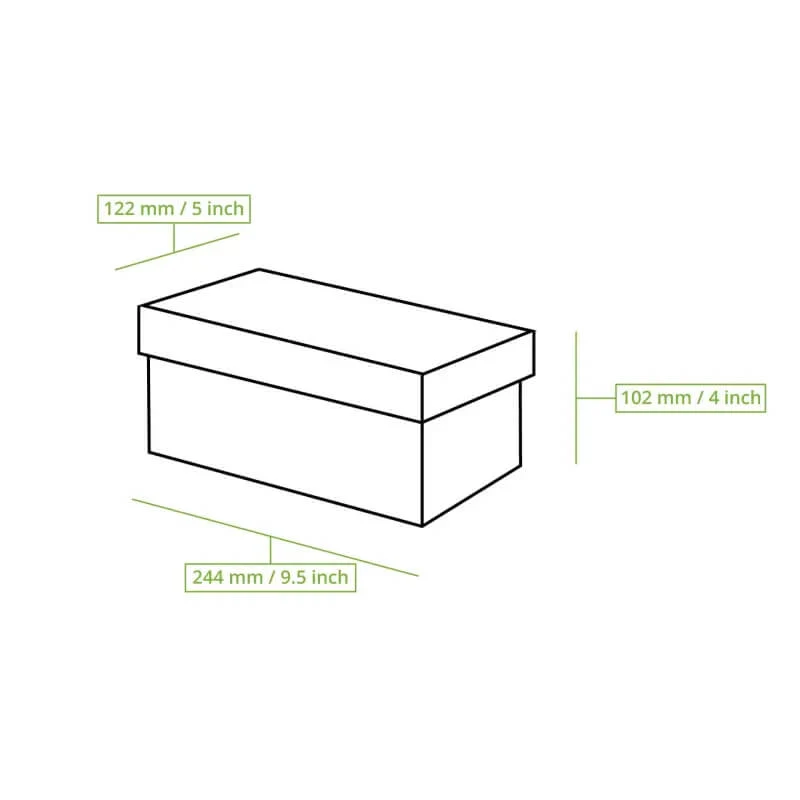 100x Burgerbox doppelt faltbar Kraftkarton braun 24,4 x 12,2 x 10,2cm