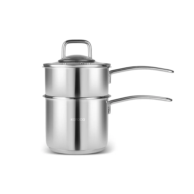 Karaca Fondue Edelstahl Topf Set 14 cm